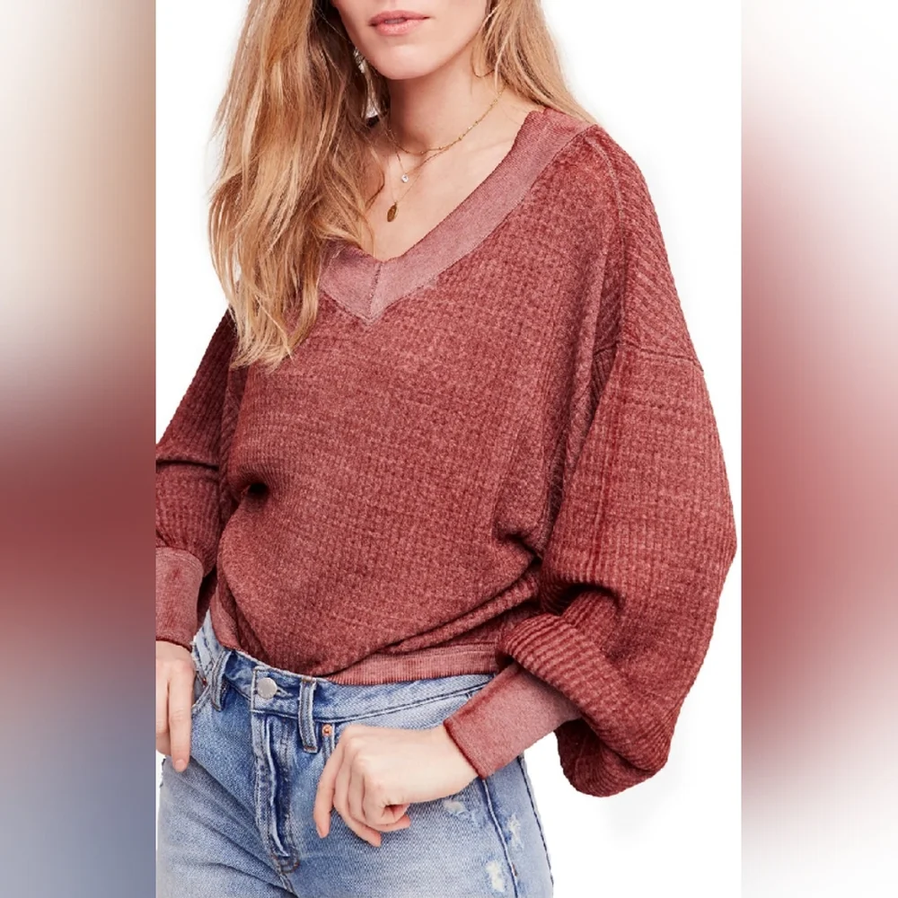 Free People We the Free South Side Thermal‎ Topin Cinnamon